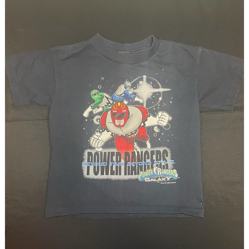 Vintage 1998 Sabans Power Rangers Lost Galaxy Youth Shirt Size S Rare Kidcore